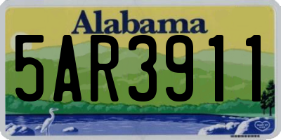AL license plate 5AR3911