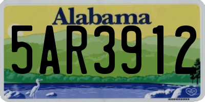 AL license plate 5AR3912