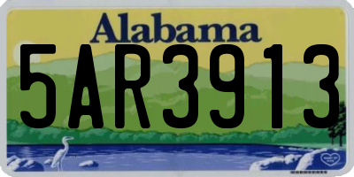 AL license plate 5AR3913