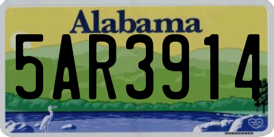 AL license plate 5AR3914