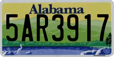 AL license plate 5AR3917