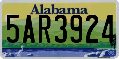 AL license plate 5AR3924