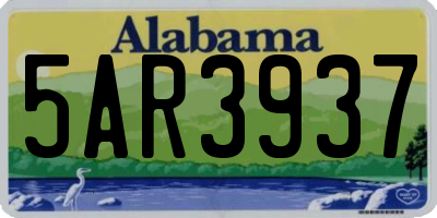 AL license plate 5AR3937