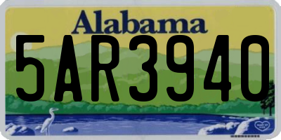 AL license plate 5AR3940
