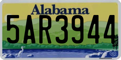 AL license plate 5AR3944