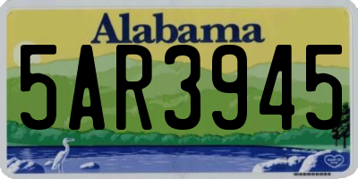 AL license plate 5AR3945