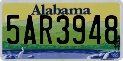 AL license plate 5AR3948