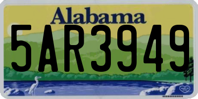 AL license plate 5AR3949