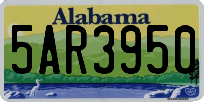 AL license plate 5AR3950