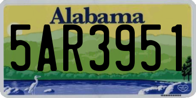 AL license plate 5AR3951