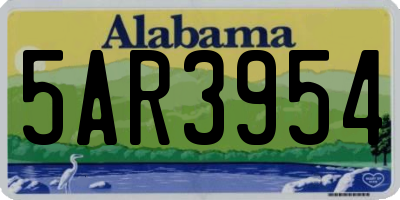 AL license plate 5AR3954