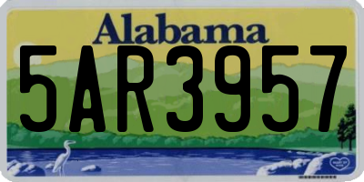 AL license plate 5AR3957