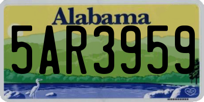 AL license plate 5AR3959