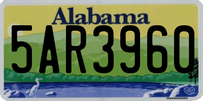 AL license plate 5AR3960