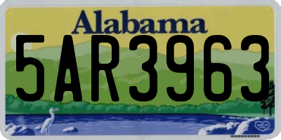 AL license plate 5AR3963