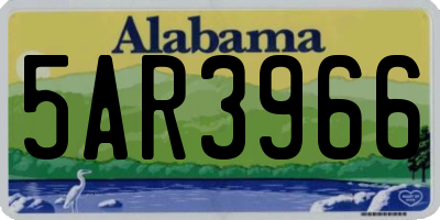 AL license plate 5AR3966