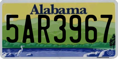 AL license plate 5AR3967