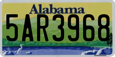 AL license plate 5AR3968