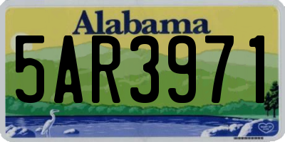 AL license plate 5AR3971