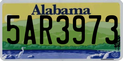 AL license plate 5AR3973