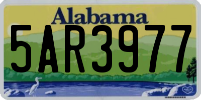 AL license plate 5AR3977