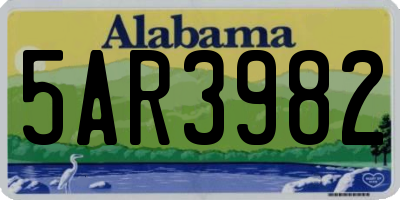 AL license plate 5AR3982
