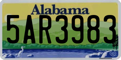 AL license plate 5AR3983