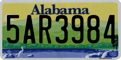 AL license plate 5AR3984
