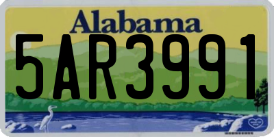 AL license plate 5AR3991