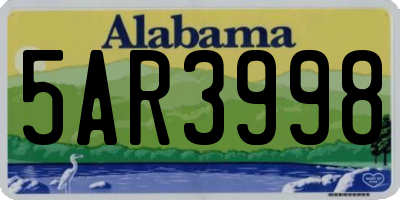 AL license plate 5AR3998