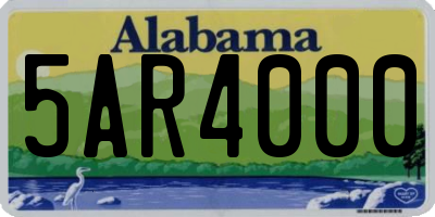 AL license plate 5AR4000