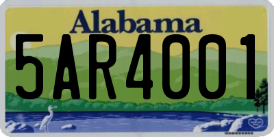 AL license plate 5AR4001