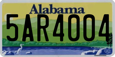 AL license plate 5AR4004