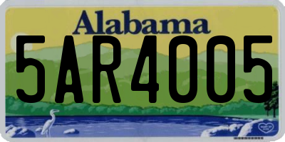 AL license plate 5AR4005