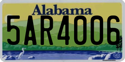 AL license plate 5AR4006