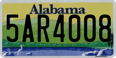 AL license plate 5AR4008