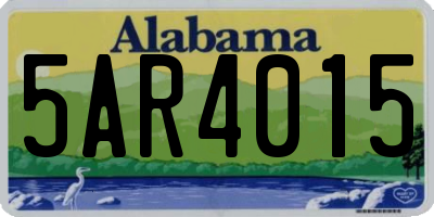 AL license plate 5AR4015