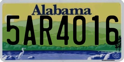 AL license plate 5AR4016