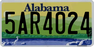 AL license plate 5AR4024
