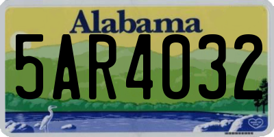 AL license plate 5AR4032
