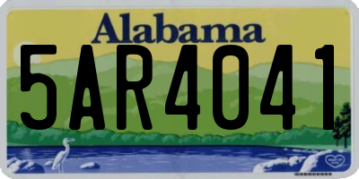 AL license plate 5AR4041