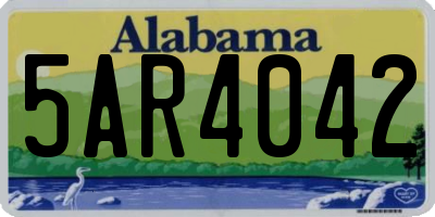 AL license plate 5AR4042