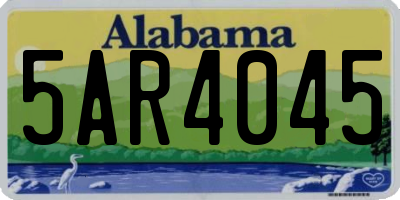 AL license plate 5AR4045