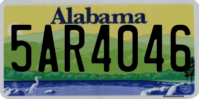AL license plate 5AR4046