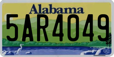 AL license plate 5AR4049