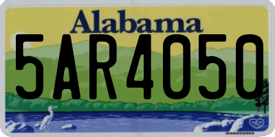 AL license plate 5AR4050
