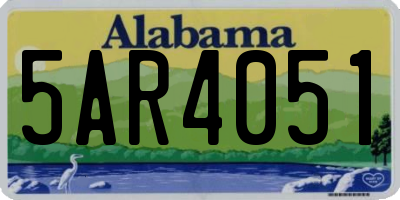 AL license plate 5AR4051