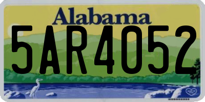 AL license plate 5AR4052