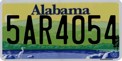 AL license plate 5AR4054