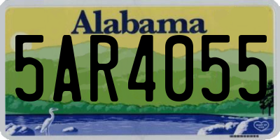 AL license plate 5AR4055